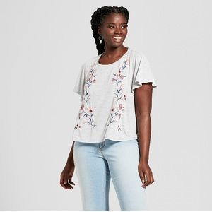 Grey slightly cropped top